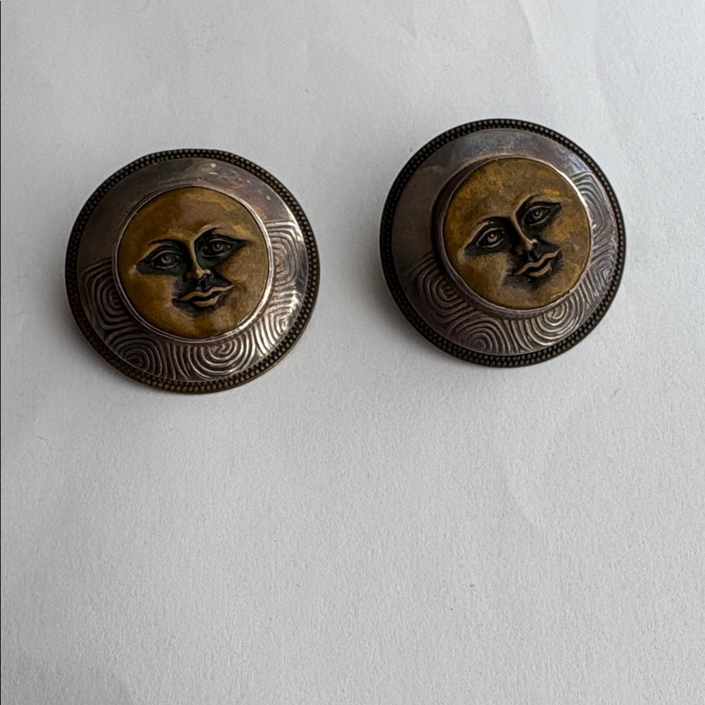 Vintage Sun Face Earrings
